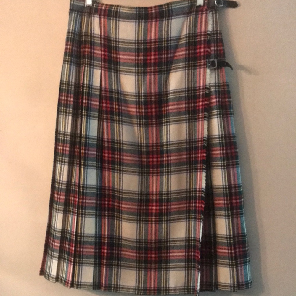 Kilt- Women s Size 14- Vintage- black, Red, White, Navy Plaid
